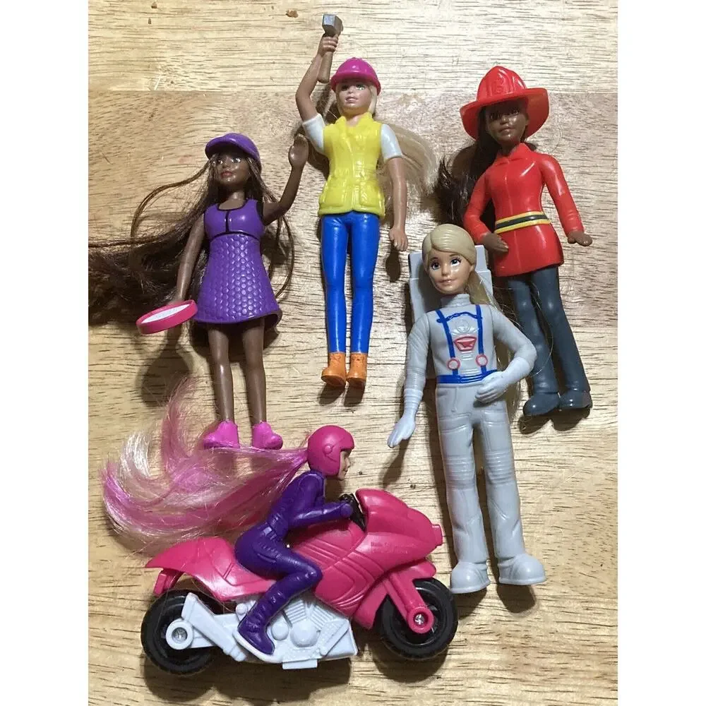 Barbie Doll Figures Lot Of 5 Firefighter Astronaut‎ Mcdonalds Happy Meal Toys